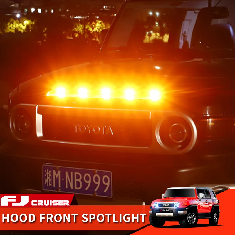 

06-21 Year Toyota FJ Cruiser Accessories LED light Modification Front grid light of hood Decoration High Brightness
