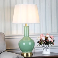 sarok modern table light copper ceramic luxury led decorative desk lamp for living room bedroom library study office