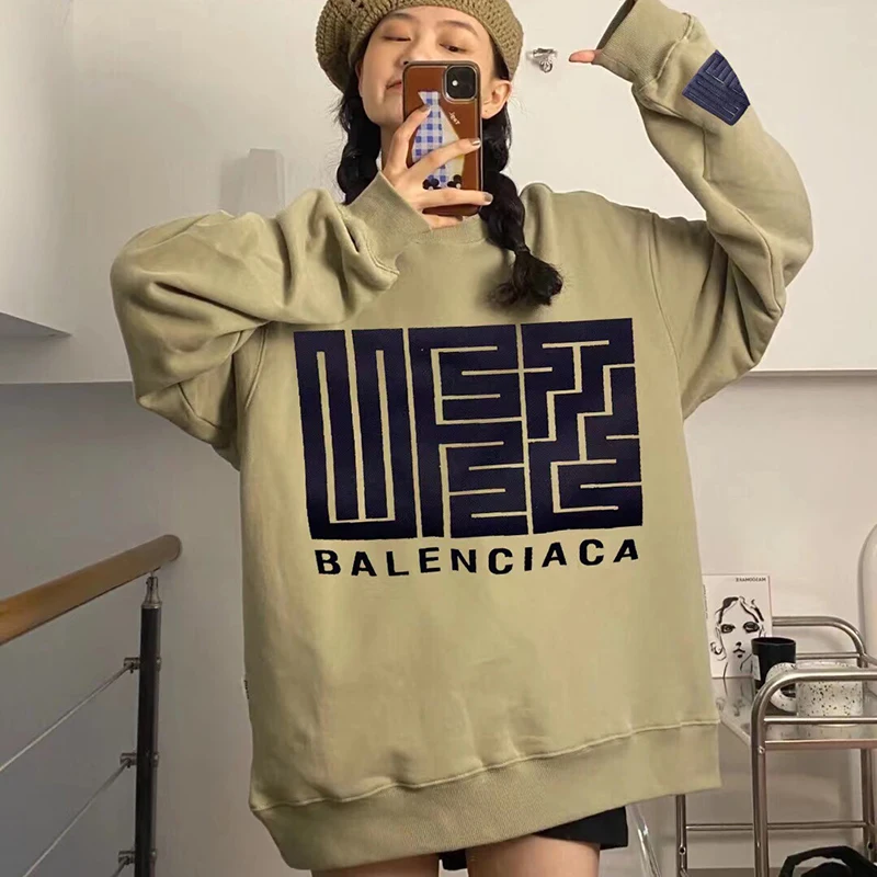 

Letter Printing Wool Women Sweater Solid O Neck Autumn Winter Warm Female Jumper Casual Loose Fashion Women Pullover Hot Sell