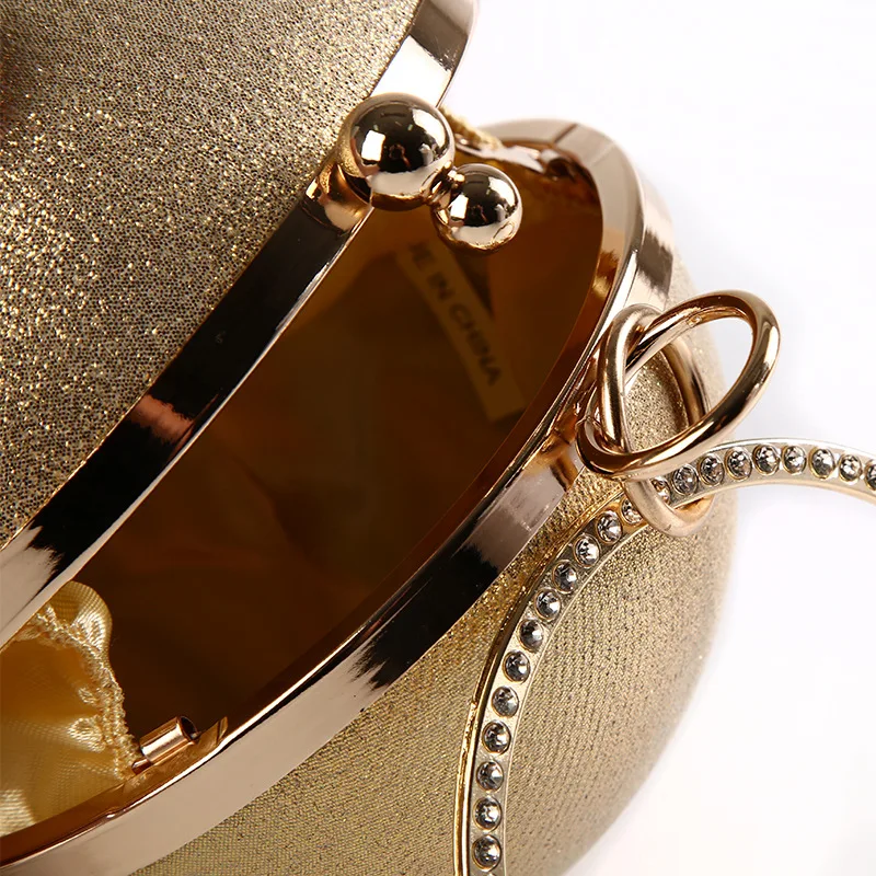 Круглая вечерняя дамская сумочка из искусственной кожи ручной работы клатч на