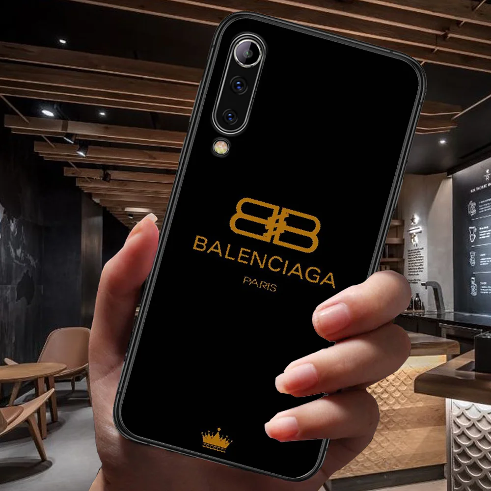 

French Luxury Fashion Brand Phone Case For Xiaomi Mi Note 10 A3 9 MAX 3 A2 8 9 Lite Pro Ultra black Waterproof Trend Cover