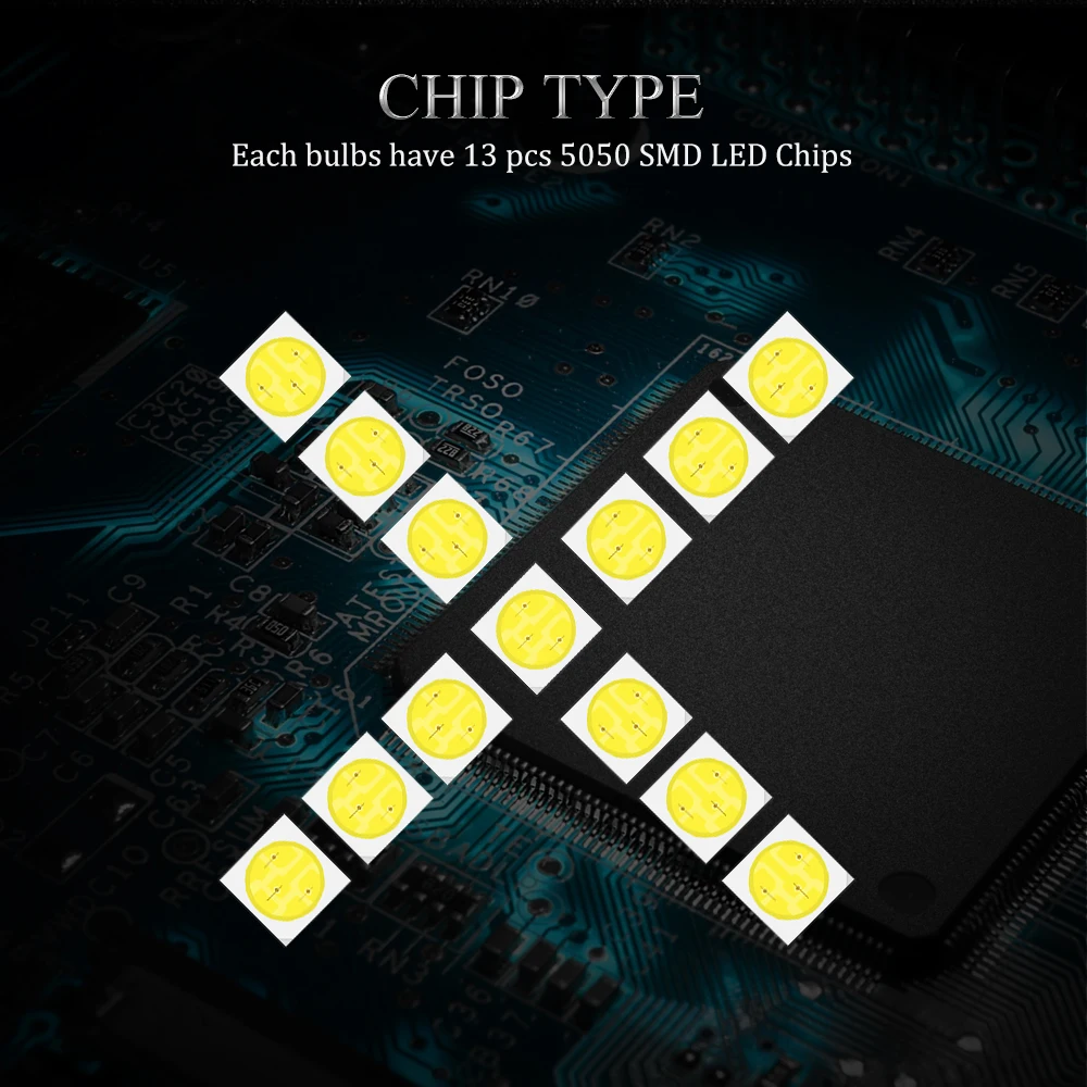 YM E Bright 2 шт./лот H1 H3 5050 13 SMD leds Автомобильные противотуманные фары светодиодные