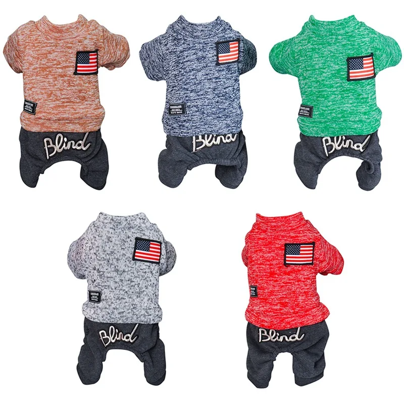 Хлопковый теплый комбинезон для собак зимняя одежда толстая флисовая парка с