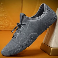 2022 new loafers men shoes casual suede leather high quality comfortable flat sneakers non slip breathable fashion shoes for men