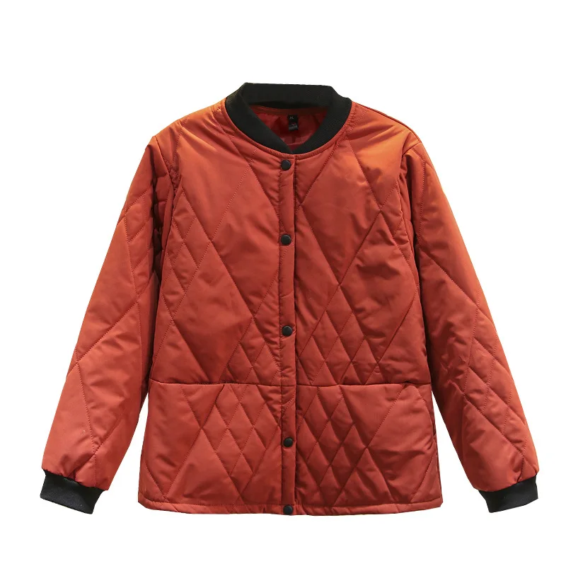 Стеганая куртка Осень-Зима Женское пальто 2020 однобортная с длинным рукавом