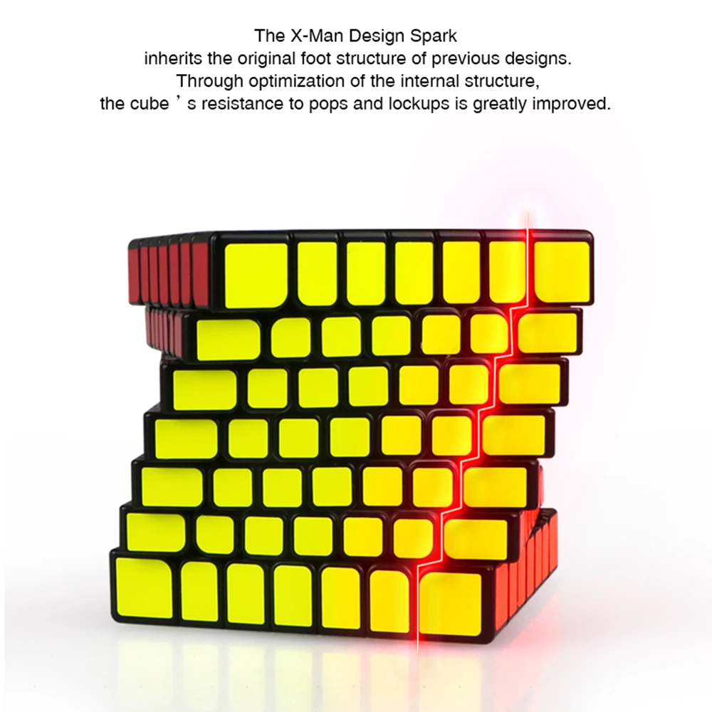QiYi Магнитный 7x7x7 скоростной MoFangGe Spark 7x7 м для соревнований наклейка s Наклейка