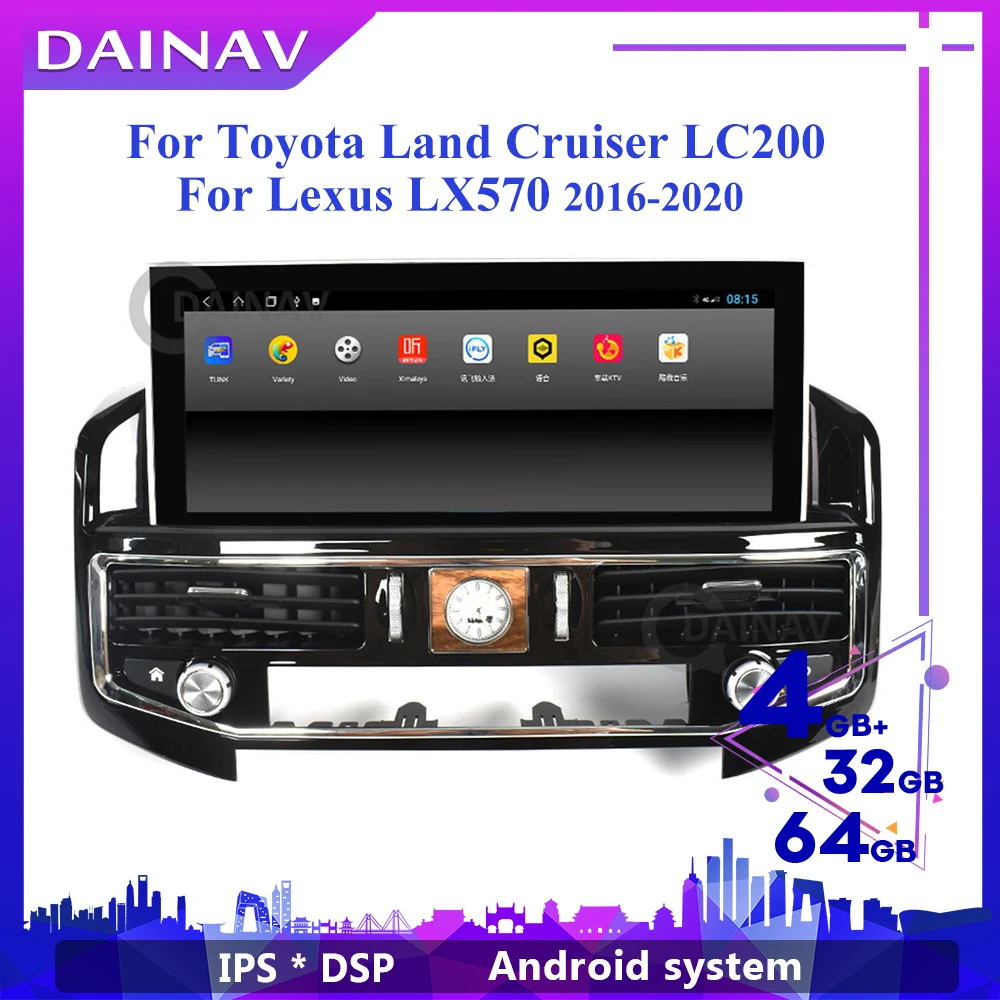 

Car Radio 2 din Android For Toyota Land Cruiser LC200 for Lexus LX570 2016-2020 Car Stereo Autoradio Auto Audio GPS Navigation