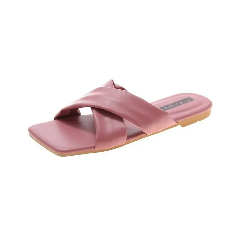 

Slippers Casual Flat Shoes Female Slipers Women Rubber Flip Flops Slides Luxury Summer Soft 2021 Hawaiian Beach PU Fabric Leisur