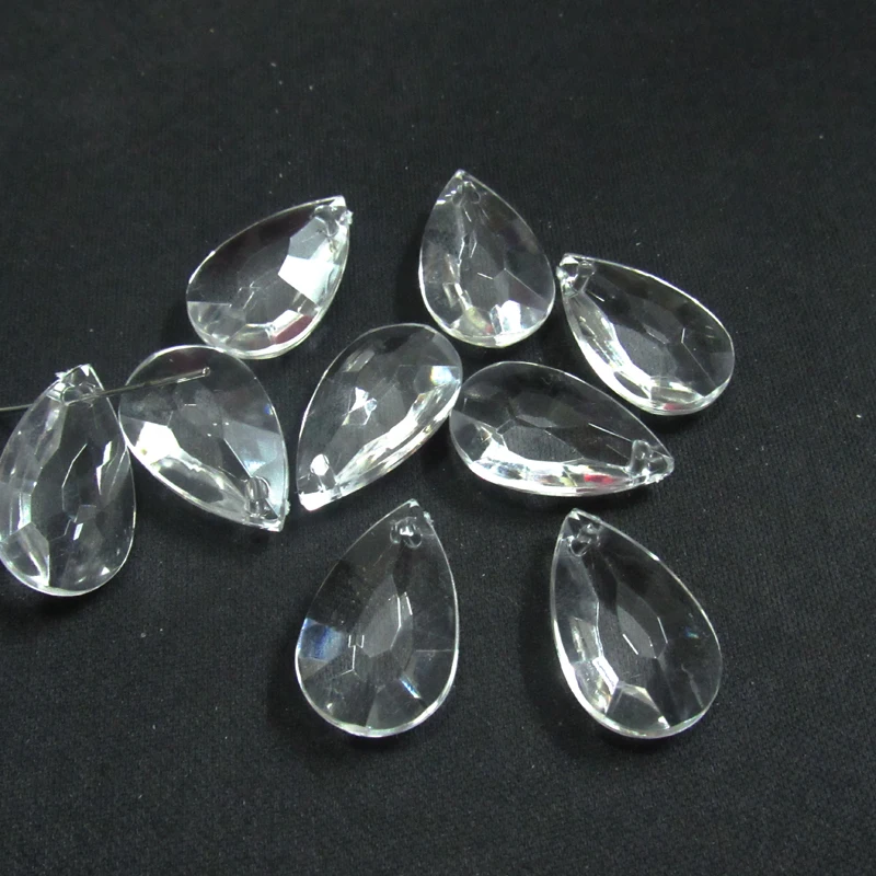 

26mm*16mm*8mm 270pcs/bag Clear Acrylic Faceted Flat Water Drop- Shape Beads/DIY Hand Made /Finding Beads