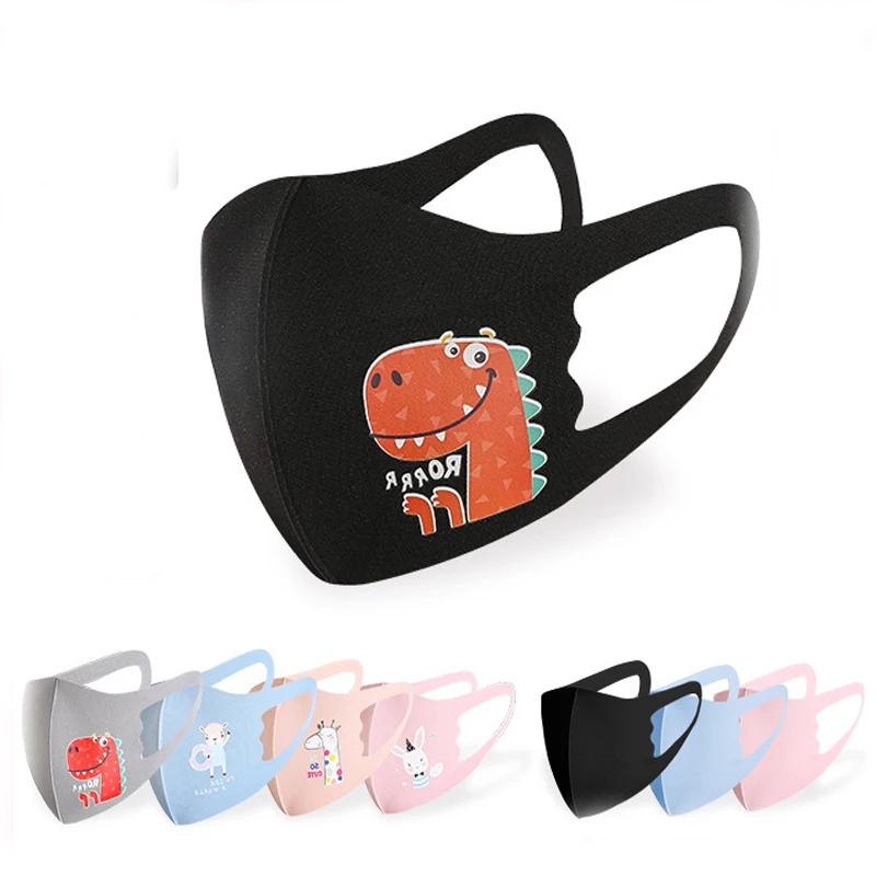 Печатная детская маска для лица из вискозы и хлопка моющиеся маски девочек