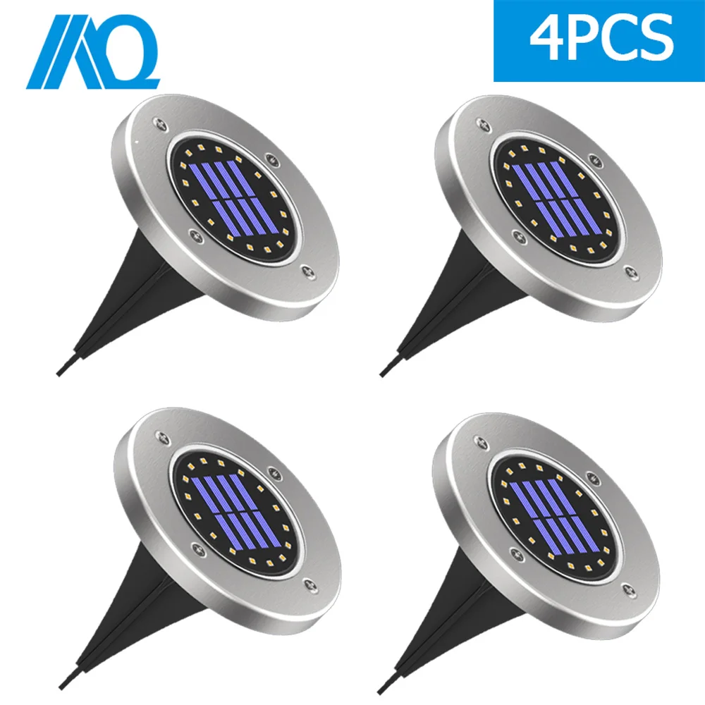 4 шт. наземный светильник на солнечной энергии подземный садовый путь палуба s