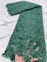 fashion guipure cord lace fabric 2022 high quality african water soluble lace fabric for nigerian wedding party dress sew 4180b