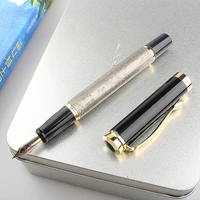 luxury quality 877 stainless steel finance office fountain pen new school student stationery supplies ink pens