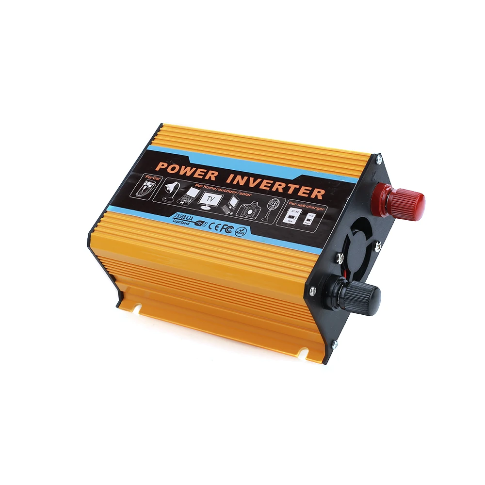 Портативный инвертирующий усилитель постоянного тока 12 В к AC 220 алюминиевый
