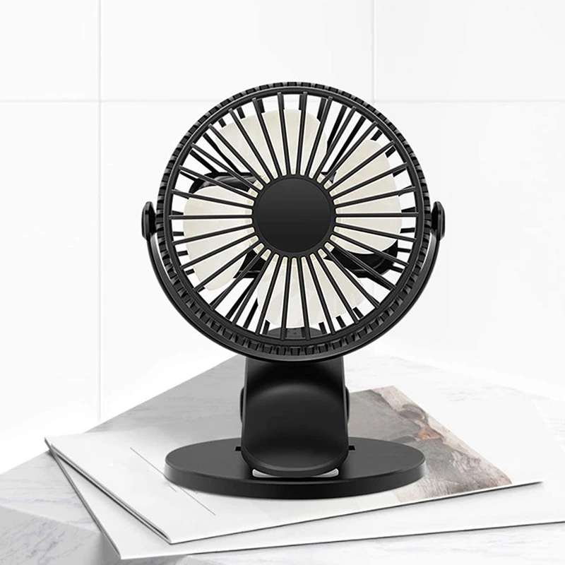 

Portable Mini Desk Fan, USB Powered Clip Fan for Baby Stroller Office Outdoor Travel