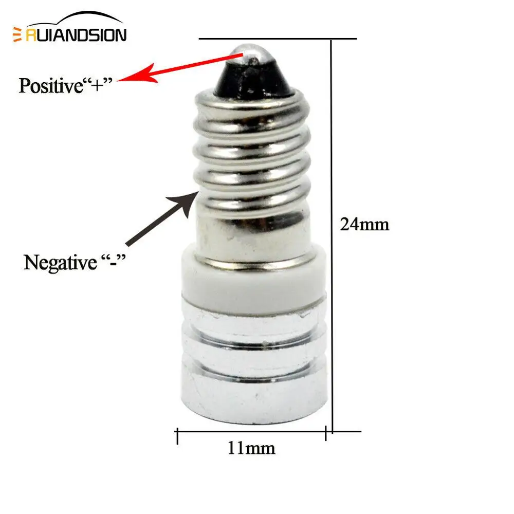 

2X 1W High quality DC3V 6V 12V E10 COB Led Warning Signal Indicating Lamp 3V Pilot lamp Instrument Light pinballs Bulbs