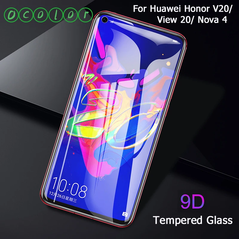 Ocolor для huawei Honor V20 закаленное стекло защитная стальная пленка Замена View 20 Nova 4
