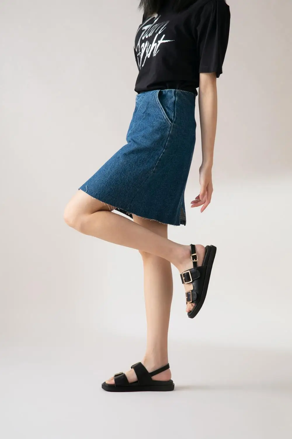 

Flat Sandals Women Leather Sandals Summer 2021 Classic Casual Sandalia Chaussure Femme Damen Sandals Female Shoes Talon Femme Re