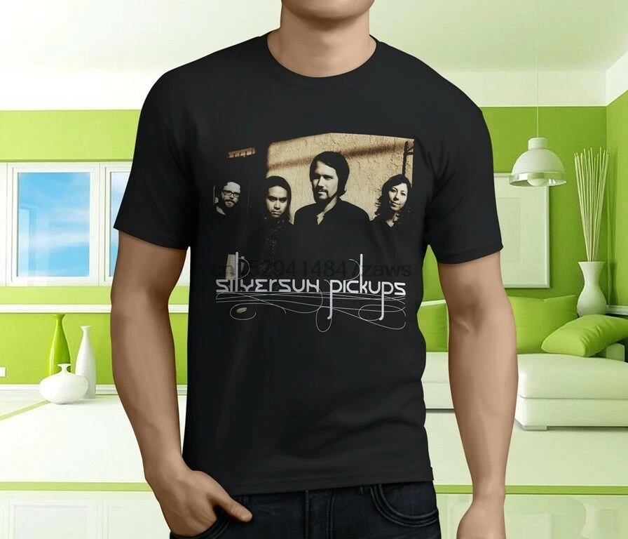 Новые популярные пикапы SILVERSUN альтернативная Мужская черная футболка рок-группы