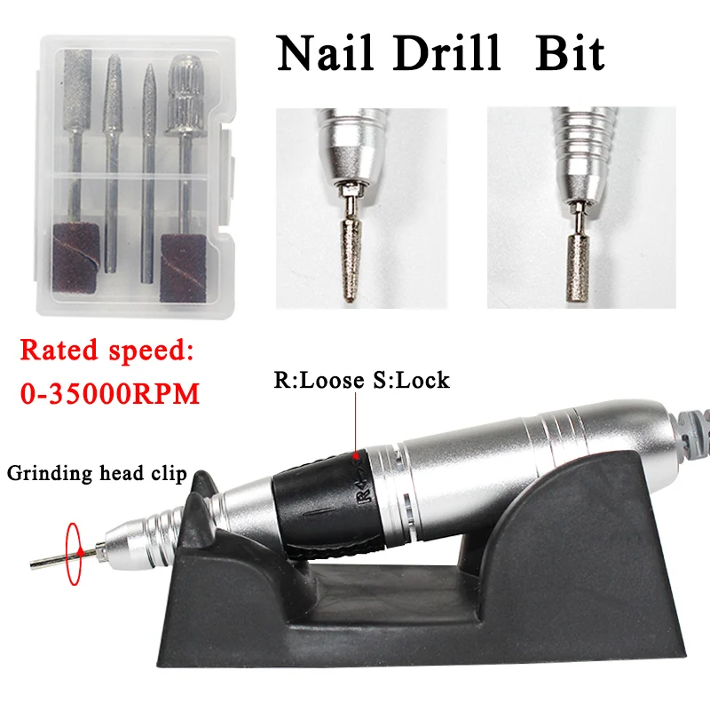 35000 об/мин Электрический сверлильный станок для ногтей инструмент маникюра