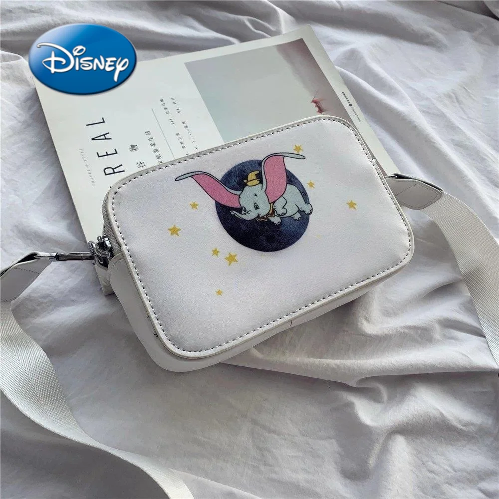 

New Disney Bag Dumbo Cartoon Print WomanPU Shoulder Bag Messenger Bag Handbag Tote Bag Shopping Bag Female Bag Trend In 2021