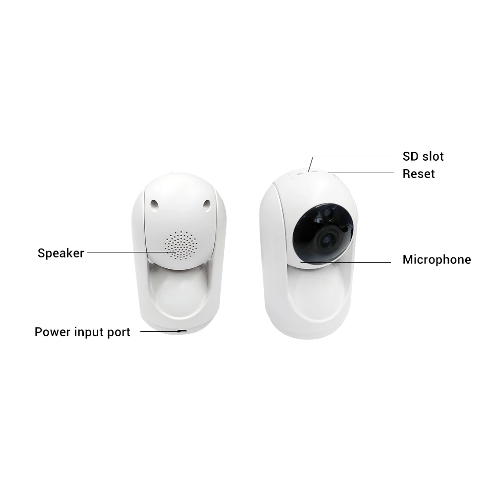 Brillcam 2MP HD Wi Fi камера AI Micro SD запись Встроенный микрофон с датчиком движения в