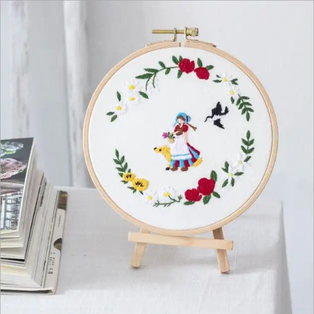 

European style of picking up flowers European embroidery kit simple three-dimensional embroidery Ribbon kit embroidery needlewor