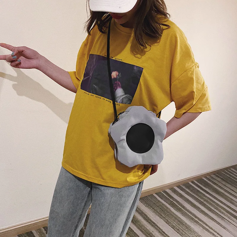 

Shoulder Bag 2020 Casual Wild Messenger Bag Nylon Fashion Girl Handbag Outdoor Sports Cloth Bag Flower Shape