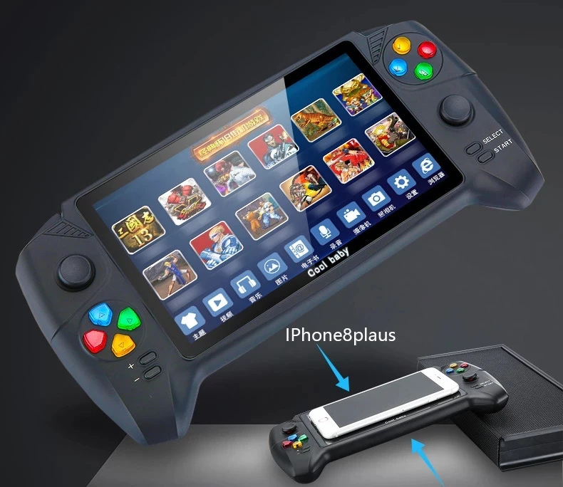 

Новые портативные игровые плееры, Классическая игровая консоль с рукояткой 7,0 дюйма в стиле ретро, двойные джойстики для PSP GBA NES FC, игровой пл...