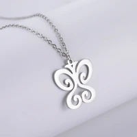 my shape women butterfly pendant necklace stainless steel insect necklaces choker fashion wedding party jewelry collier femme