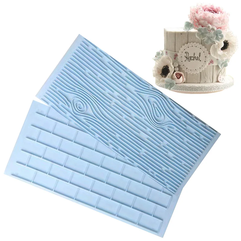 2 шт./компл. силиконовые Еда Класс коврик древесной коры + кирпичной стены