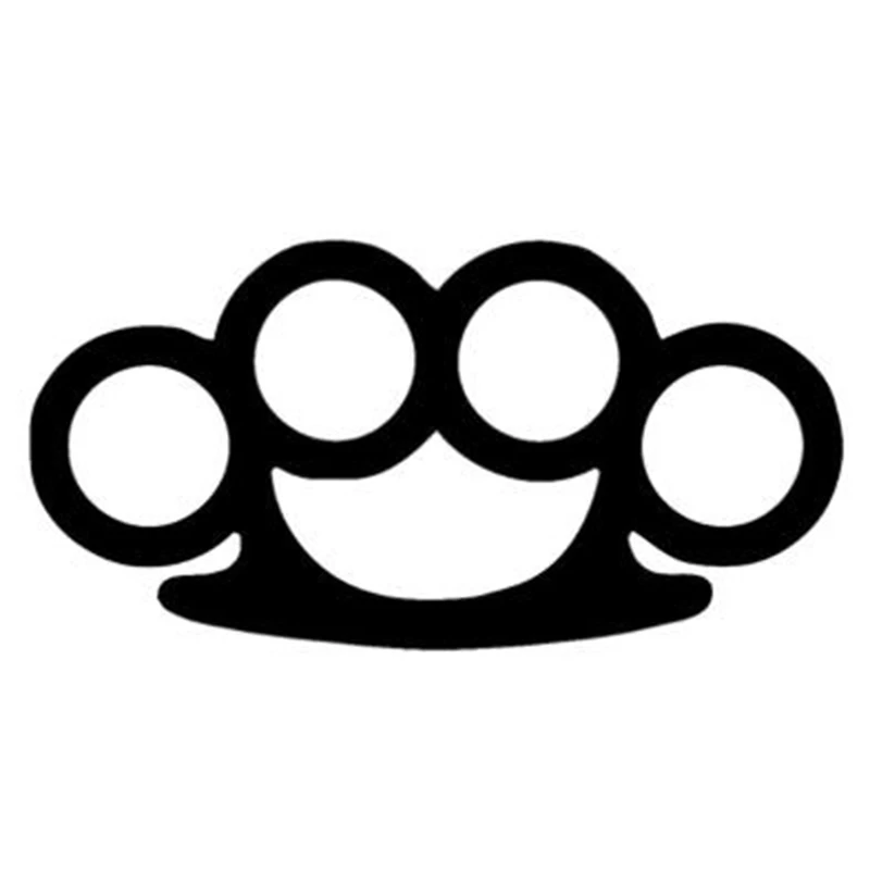 

Funny Brass Knuckles Car-Stickers and Decals Cover Scratches Decoration for Bumper Bodywork Windshield Suv Interior PVC15*12cm