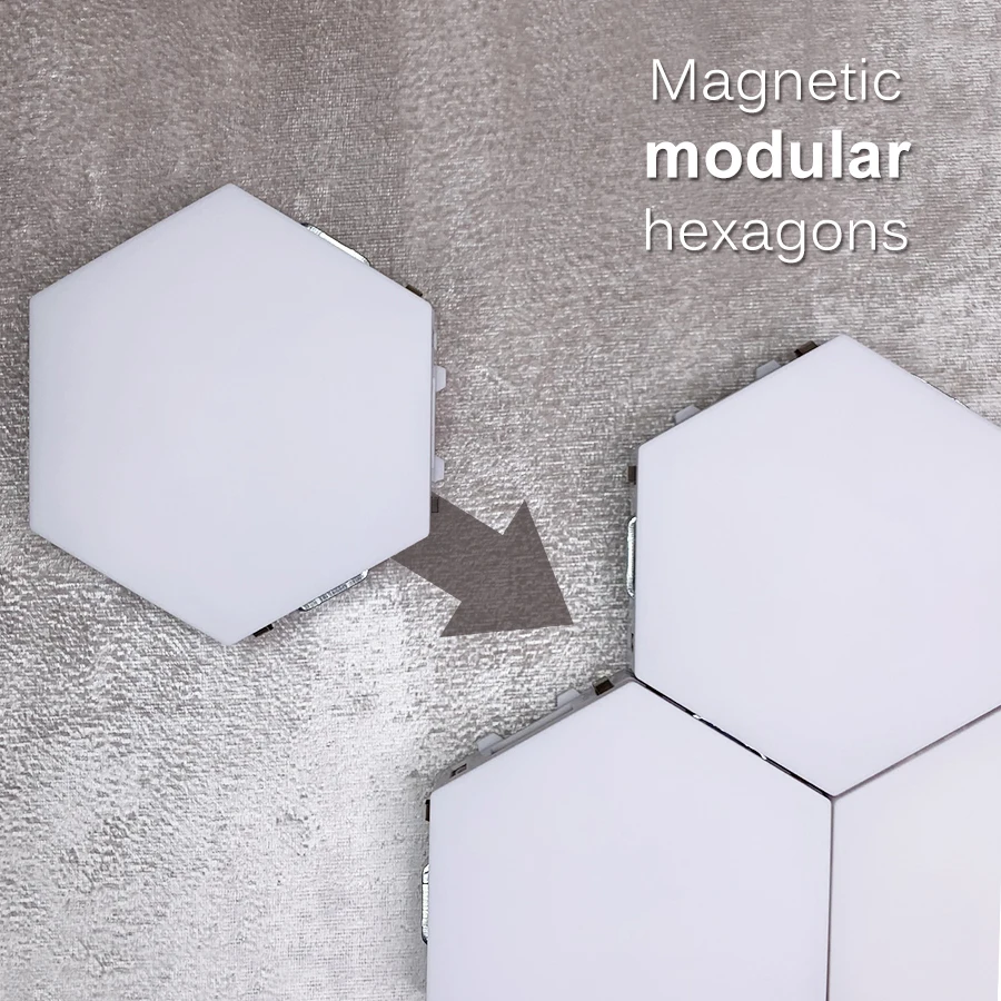 Квантовая лампа шестиугольные лампы модульное Сенсорное освещение светодиодный