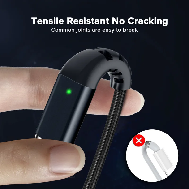 Магнитный кабель GETIHU 2.4A Type C для быстрой зарядки Micro USB шнур мобильного телефона