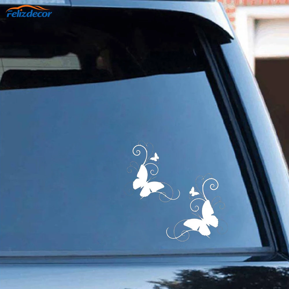 Черно-белые автомобильные наклейки в виде бабочек индивидуальные мотоциклы