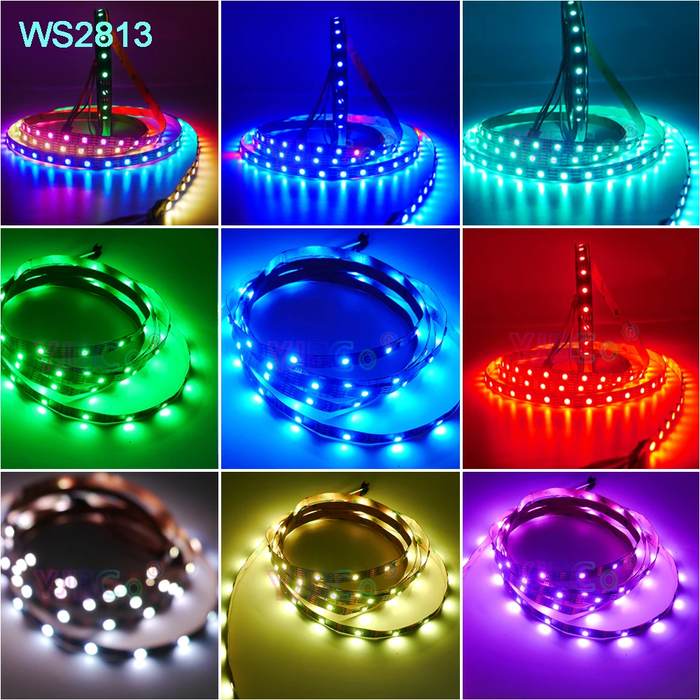

Addressable WS2813 RGB Led Strip Light Dual Signal Individually 1m 5m 30 60 144 LEDs WS2812B Updated WS2815 lamp tape DC5V 12V