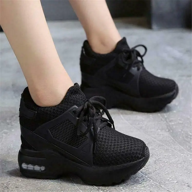 

Womens Breathable Hidden Wedge Sneakers Platform Sports Athletics Casual Shoes