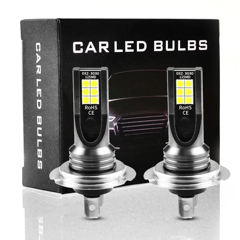 

LED Front Light Automobile Led Fog Lamp H7 3030 12led Car Headlight DC12-24V