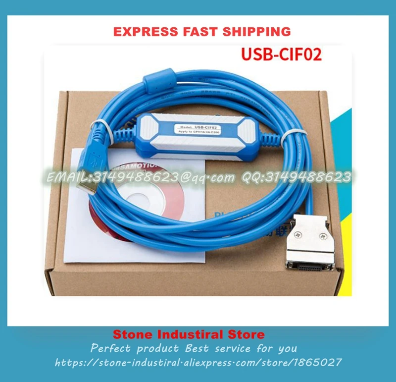 Кабель для программирования USB CIF02 USB-CIF02 CQM1-CIF02 используется для CQM1 CIF02 CPM1 C200HS CPM1A CQM CPM2A PLC Кабель для программирования