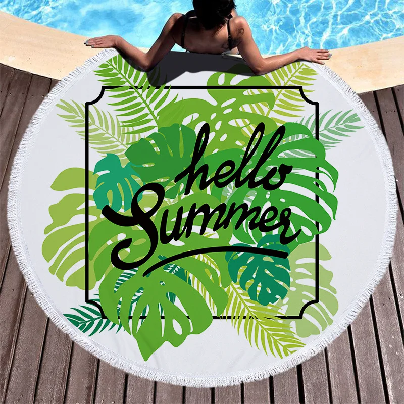 3D мультяшное круглое одеяло с геометрическим рисунком из микрофибры кисточкой