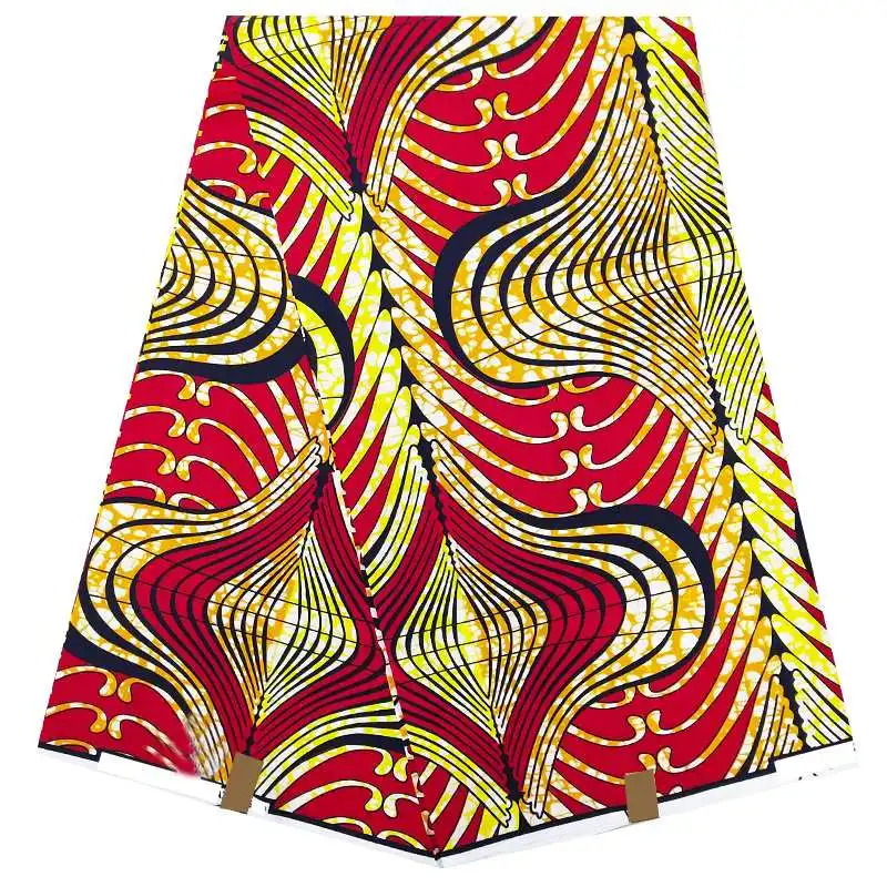 

Sewing Material Arrival Veritable Wax Guaranteed Red and gold Wax African Cotton Fabric For Women