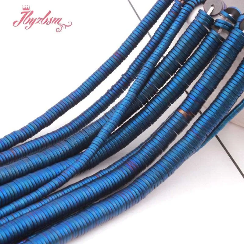 Бусины Из Натурального Гематита голубые Forst Рондель каменные бусины стандартное