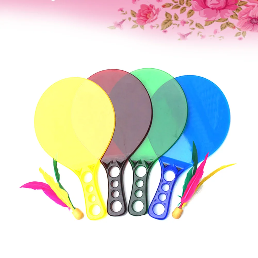 

1 Pair Board Badminton Bat Beach Board Feather Bat Game Badminton Racket for Kids and Adults