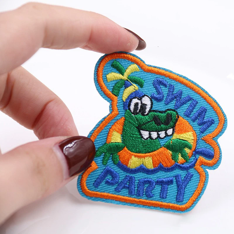 Нашивка из крокодиловой кожи для детской одежды|Заплатки| |