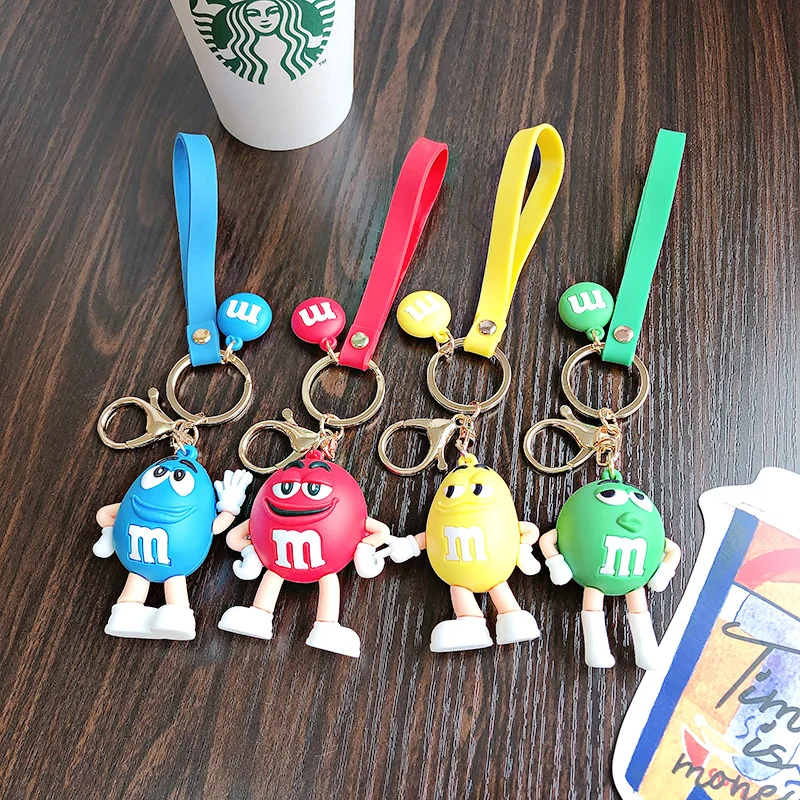 Красочные M Bean брелок милый носить шляпу модный креативный пружинный конечность
