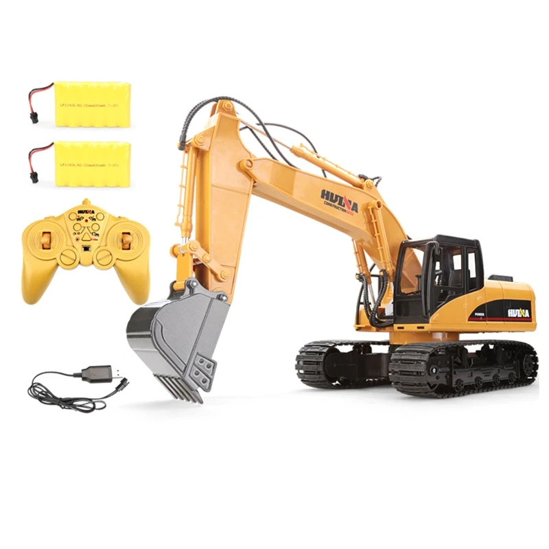 

15 Channel 2.4G Wireless Remote Control Simulation Alloy Excavator Children Fun Engineering Construction Vehicle Kids RC Car Toy