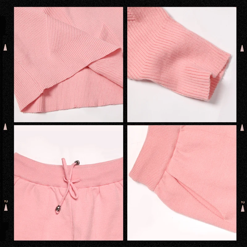 Женский Повседневный костюм двойка трикотажные брюки и кофта из трикотажа на