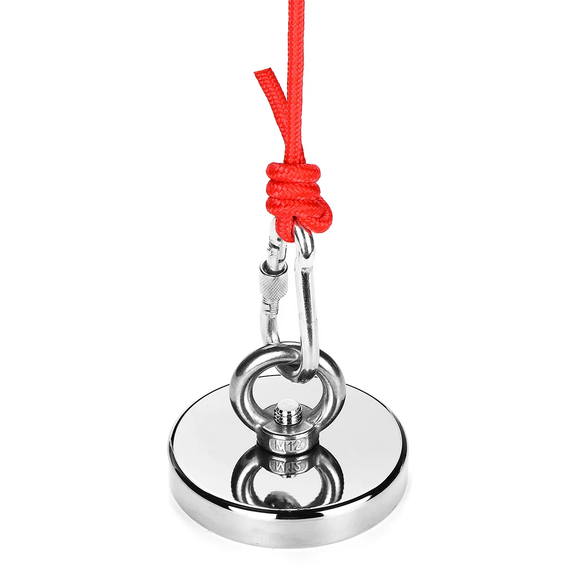 

400KG D100mm Double-sided Powerful Round Neodymium Magnet Hook Salvage Magnet Sea Fishing Equipments Holder with Ring 20M Rope
