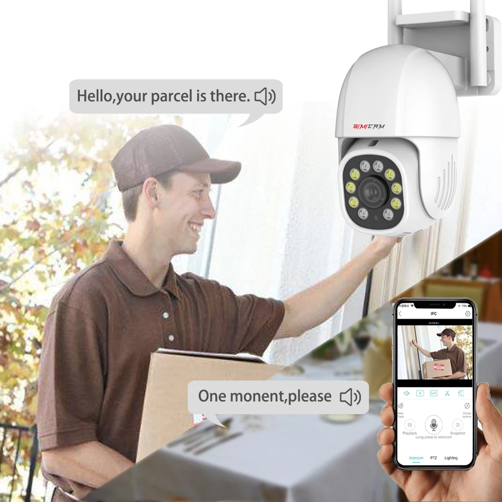 4K Wifi IP Camera Surveillance Smart Home Security 360 Degree Rotation Double Light Full Color Night Vision Wireless Out Door |