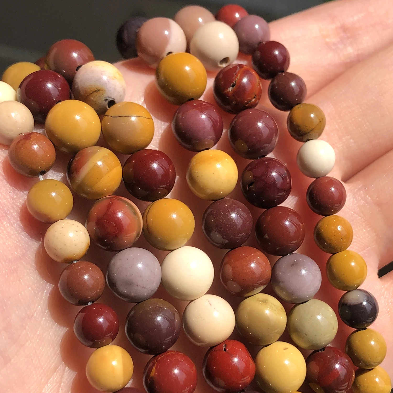 

Natural Stone Beads Colorful Mookatite Round Loose Beads 2 3 4 6 8 10mm Minerals Beads for Jewelry Making DIY Bracelet Necklace